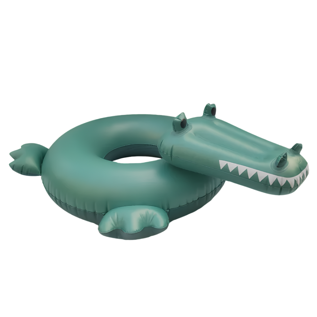 Swim Essentials Timsah Desenli Şişme Yüzme Simidi 65 cm