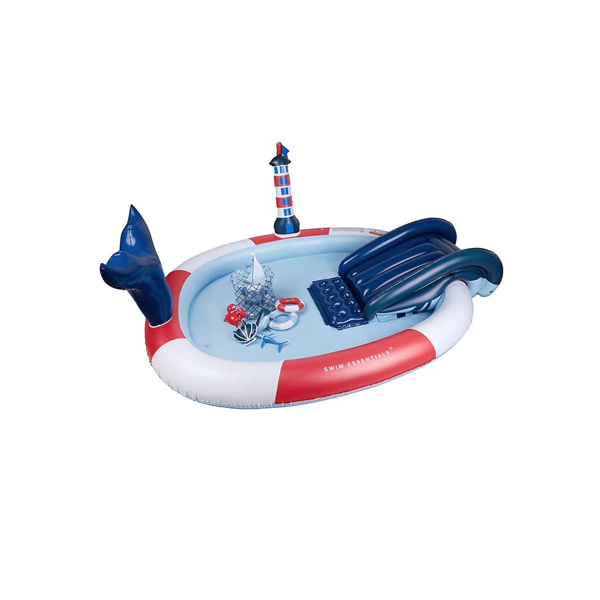 Swim Essentials Whale Fıskiyeli ve Kaydıraklı Şişme Oyun Havuzu 210cm