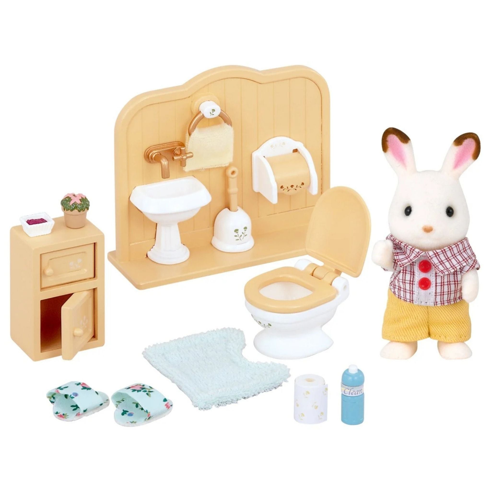 Sylvanian Families Çikolata Kulaklı Tavşan Erkek Kardeş ve Tuvalet 5015