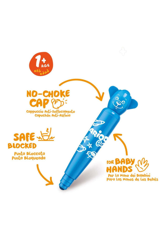 Carioca Teddy Jumbo Bebek Süper Yıkanabilir 6’lı Keçeli Kalem