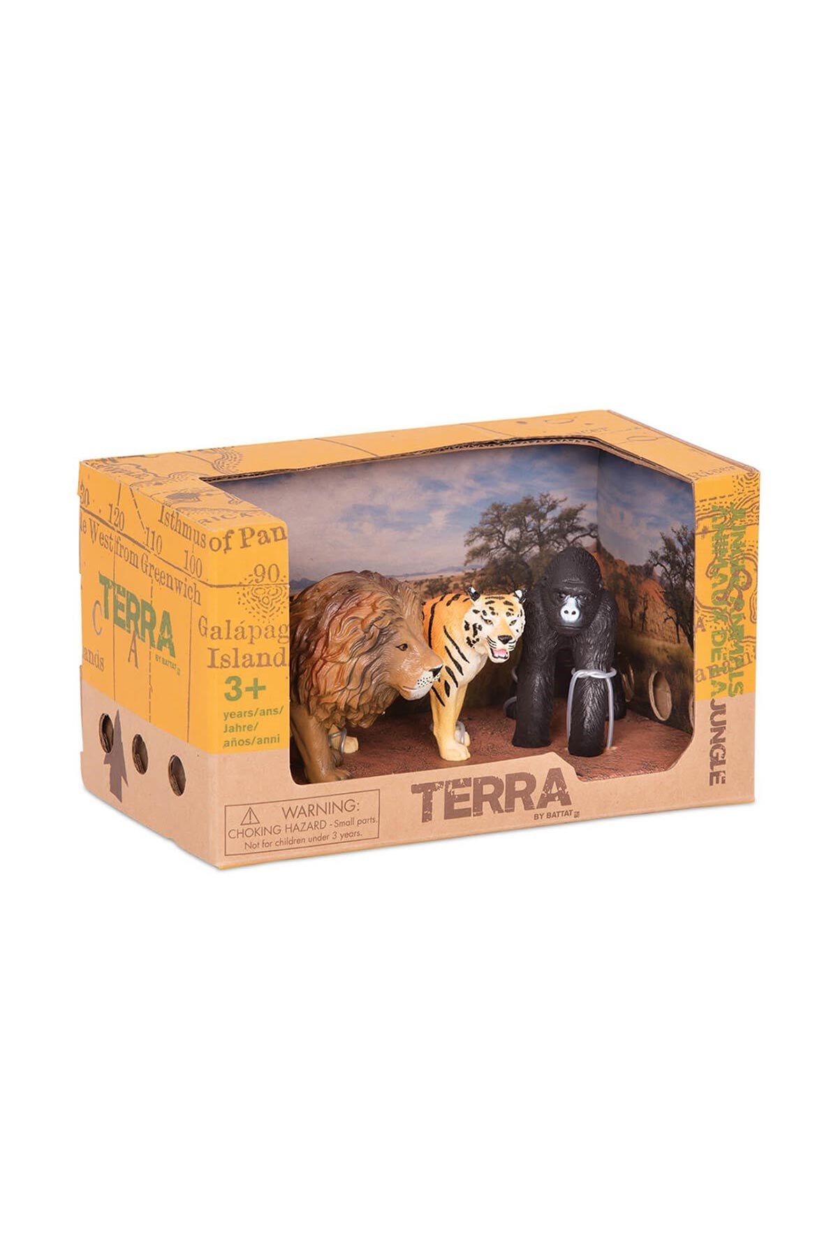 Terra Orman Hayvanları 3lü Set Zebra, Fil ve Çita