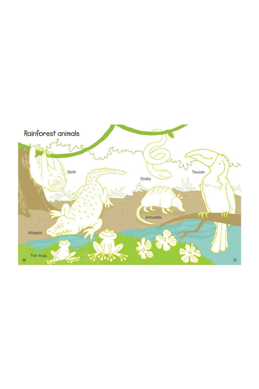 The Usborne Animal Sticker Colouring - Welcome Baby