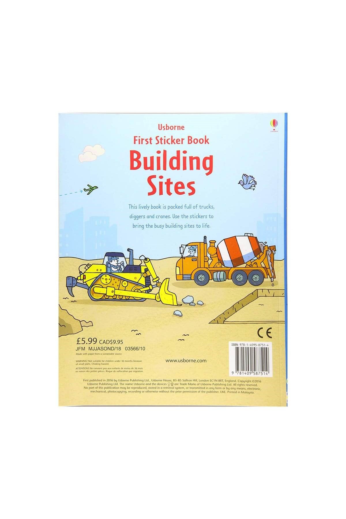 The Usborne First Sticker Building Sites - Welcome Baby