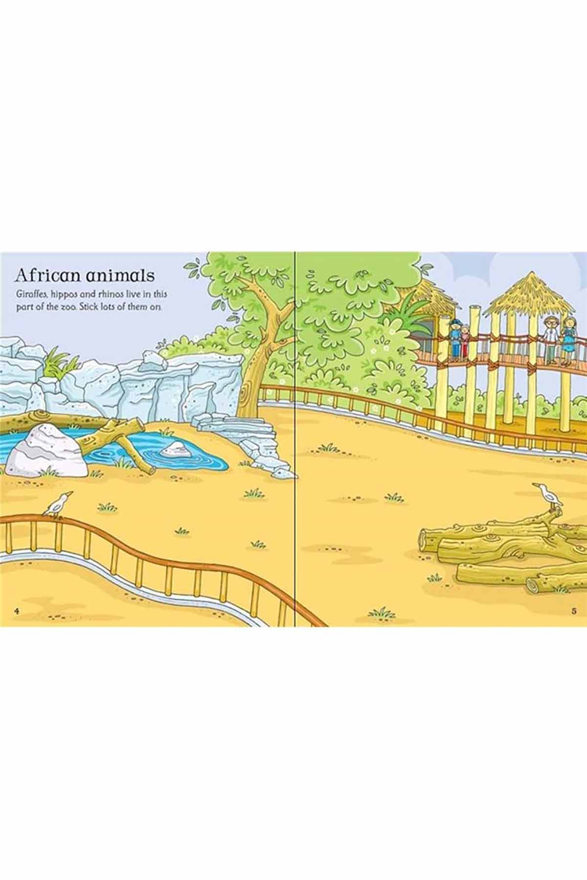 The Usborne USB - Zoo Sticker & Colouring Book