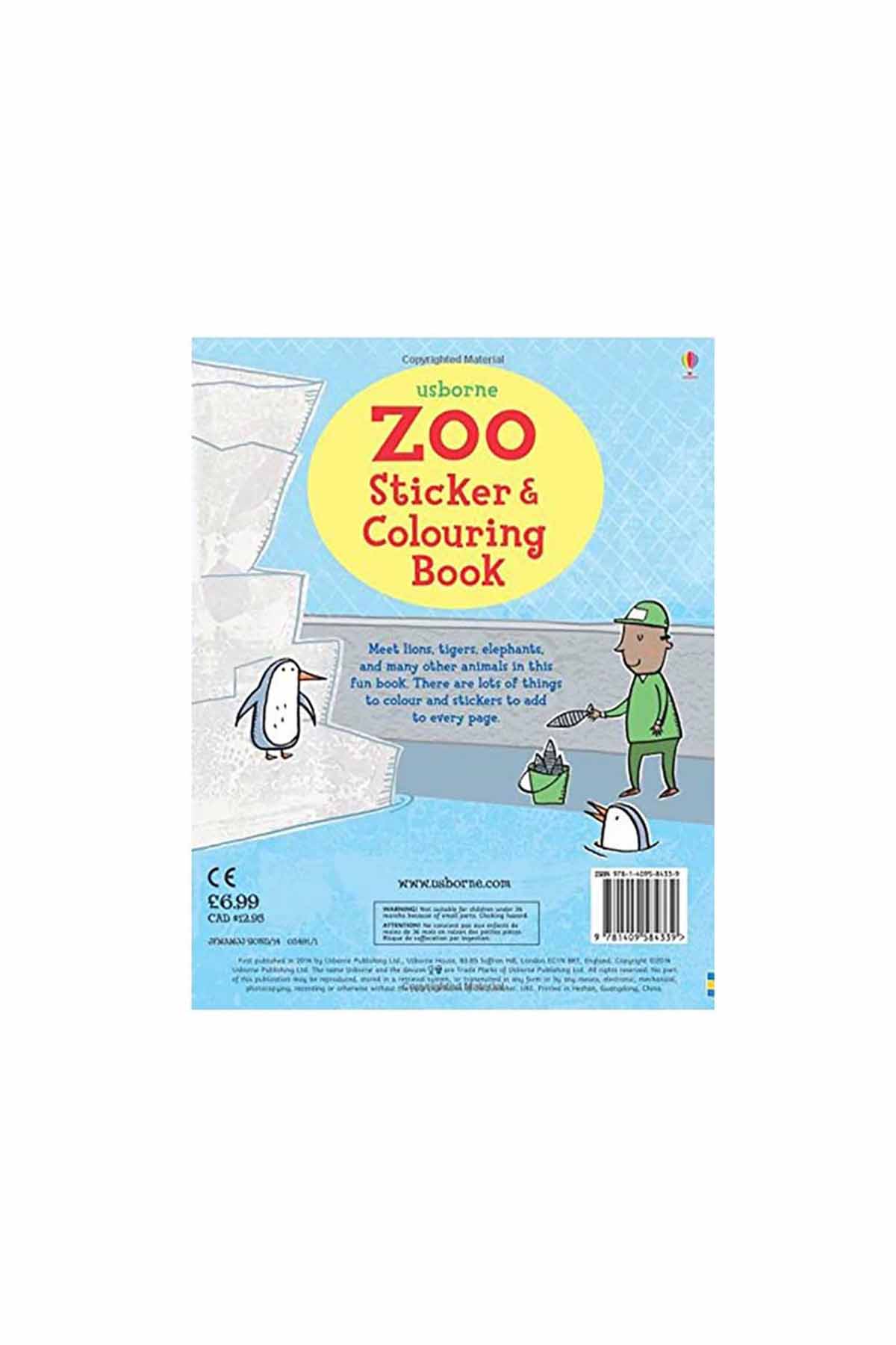 The Usborne USB - Zoo Sticker & Colouring Book