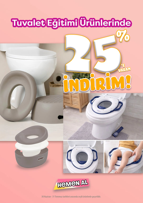 Tuvalet Eğitimi %25 İNDİRİM Tuvalet Eğitimi ürünlerinde %25'e varan indirim. Hemen Keşfet