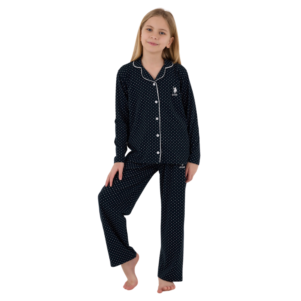U.S. Polo Assn Kids Gömlek Pijama Lacivert