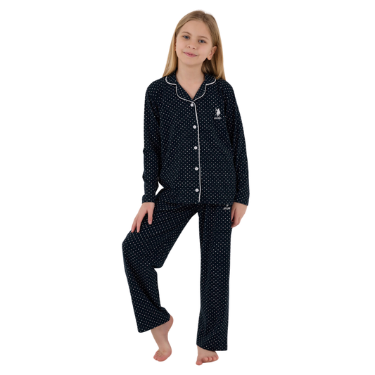 U.S. Polo Assn Kids Gömlek Pijama Lacivert