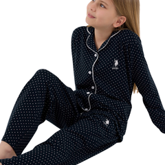 U.S. Polo Assn Kids Gömlek Pijama Lacivert