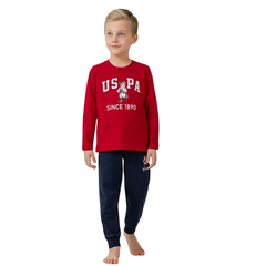 U.S. Polo Assn Kids Uzun Kol Pijama Takım Kırmızı