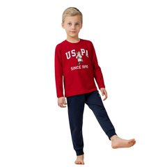 U.S. Polo Assn Kids Uzun Kol Pijama Takım Kırmızı