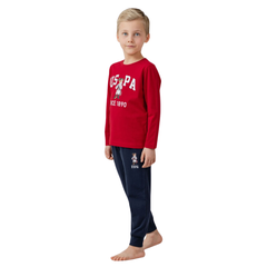 U.S. Polo Assn Kids Uzun Kol Pijama Takım Kırmızı