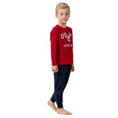 U.S. Polo Assn Kids Uzun Kol Pijama Takım Kırmızı