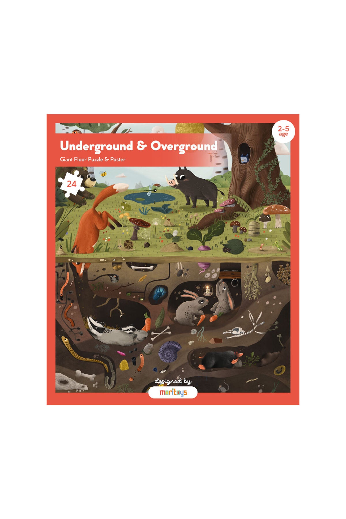 Underground & Overground - 24 Parça Çantalı Dev Yer Puzzle ve Posteri