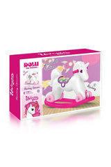 Dolu Unicorn Sallanan Tekerlekli At