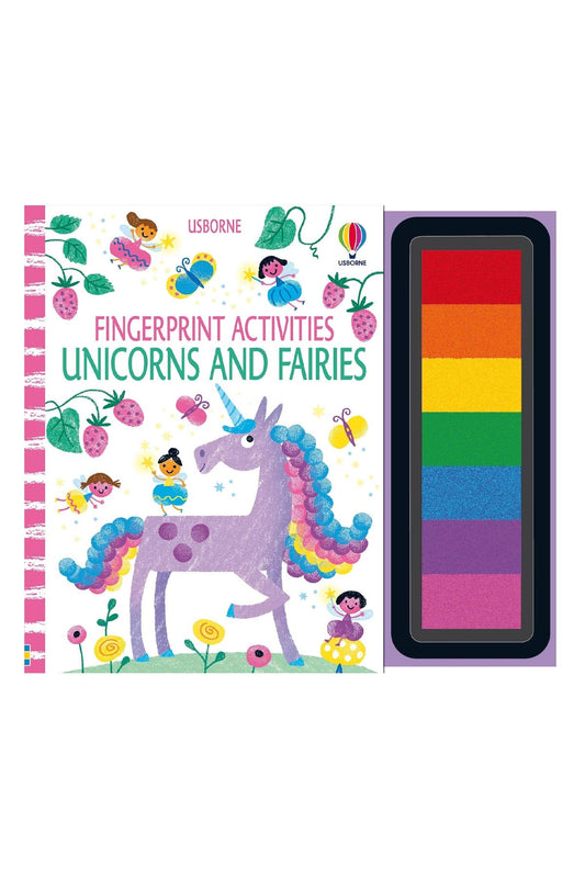 The Usborne  Fingerprint Activities Unicorns And Fairies