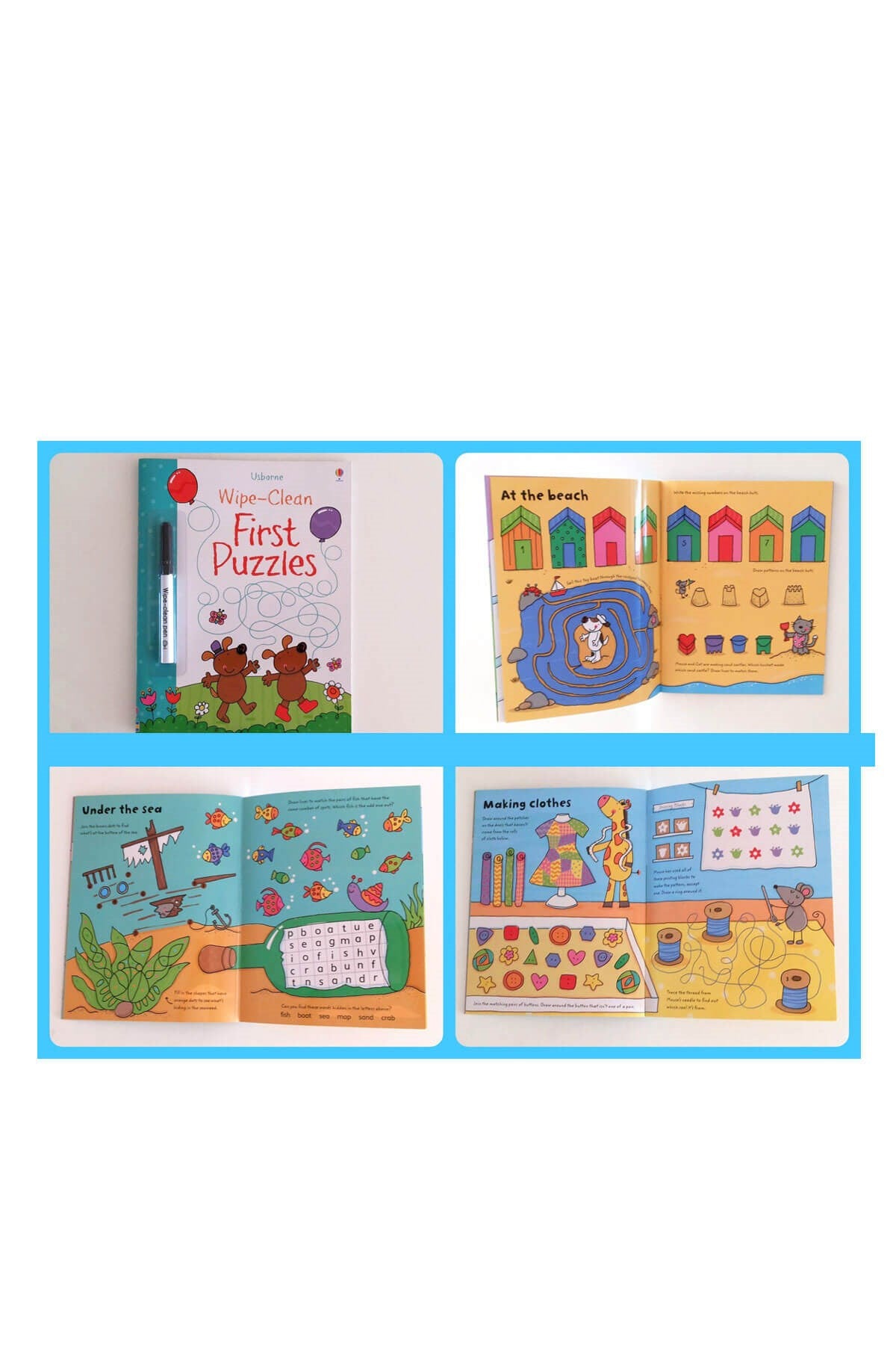 The Usborne Wipe-Clean First Puzzles - Welcome Baby