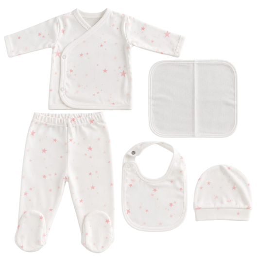 Verscon 5'li Yenidoğan Set Yıldız Desen