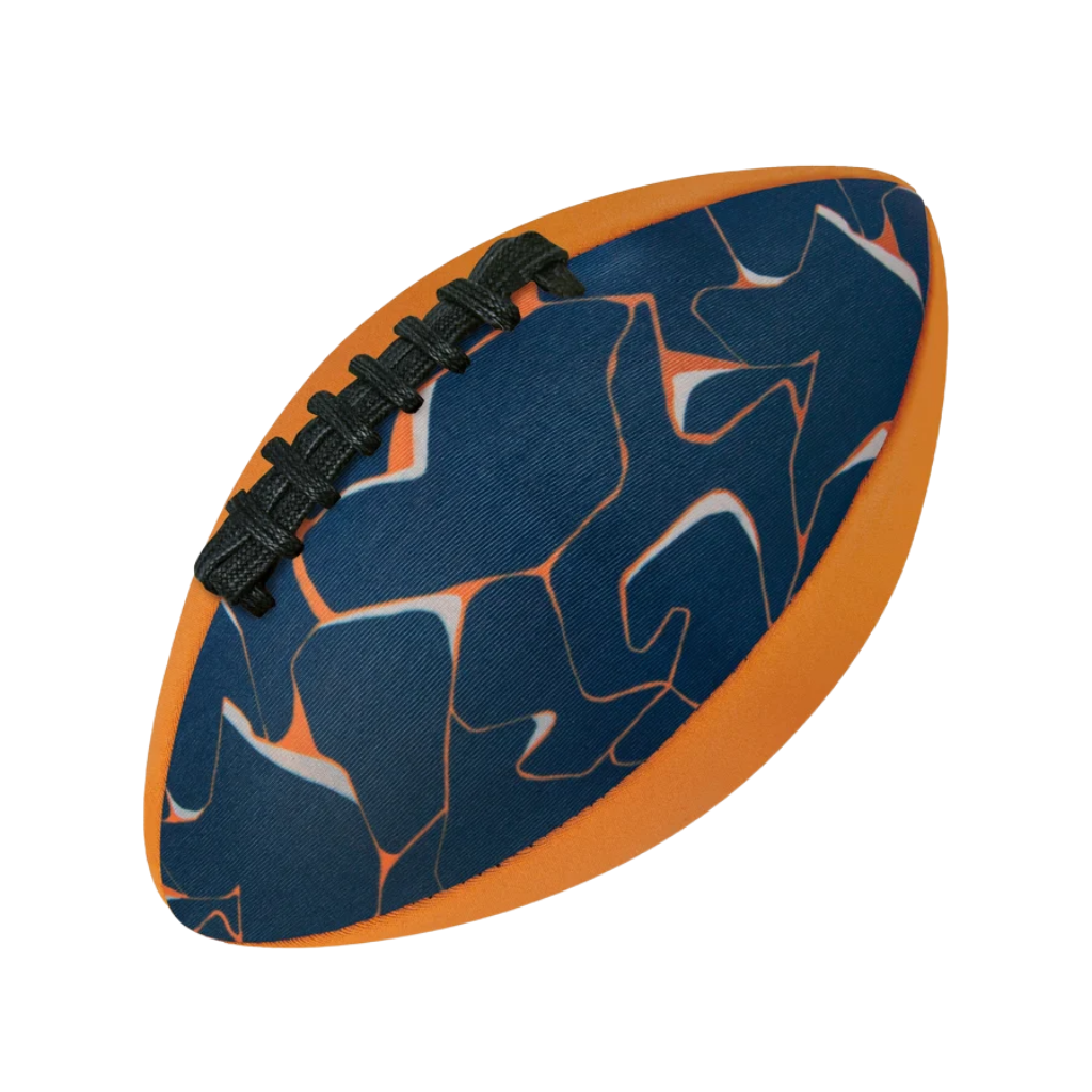 Waboba Sporty Plaj Amerikan Futbol Topu Plaj Deniz ve Bahçe Rugby Topu (Lacivert Turuncu) 9 inç