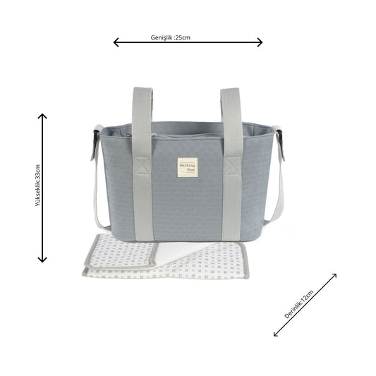 Walking Mum Eco Mum Crossbody Bakım Çantası Cloud