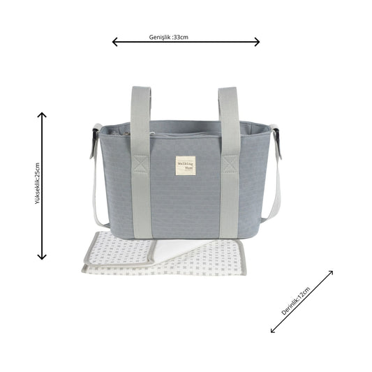 Walking Mum Eco Mum Crossbody Bakım Çantası Cloud