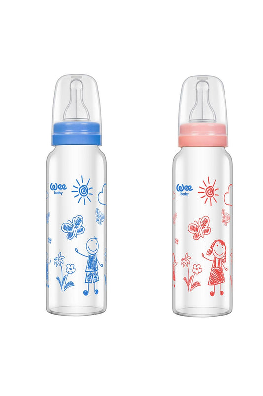 Wee Baby Isıya Dayanıklı Cam Biberon 240ml