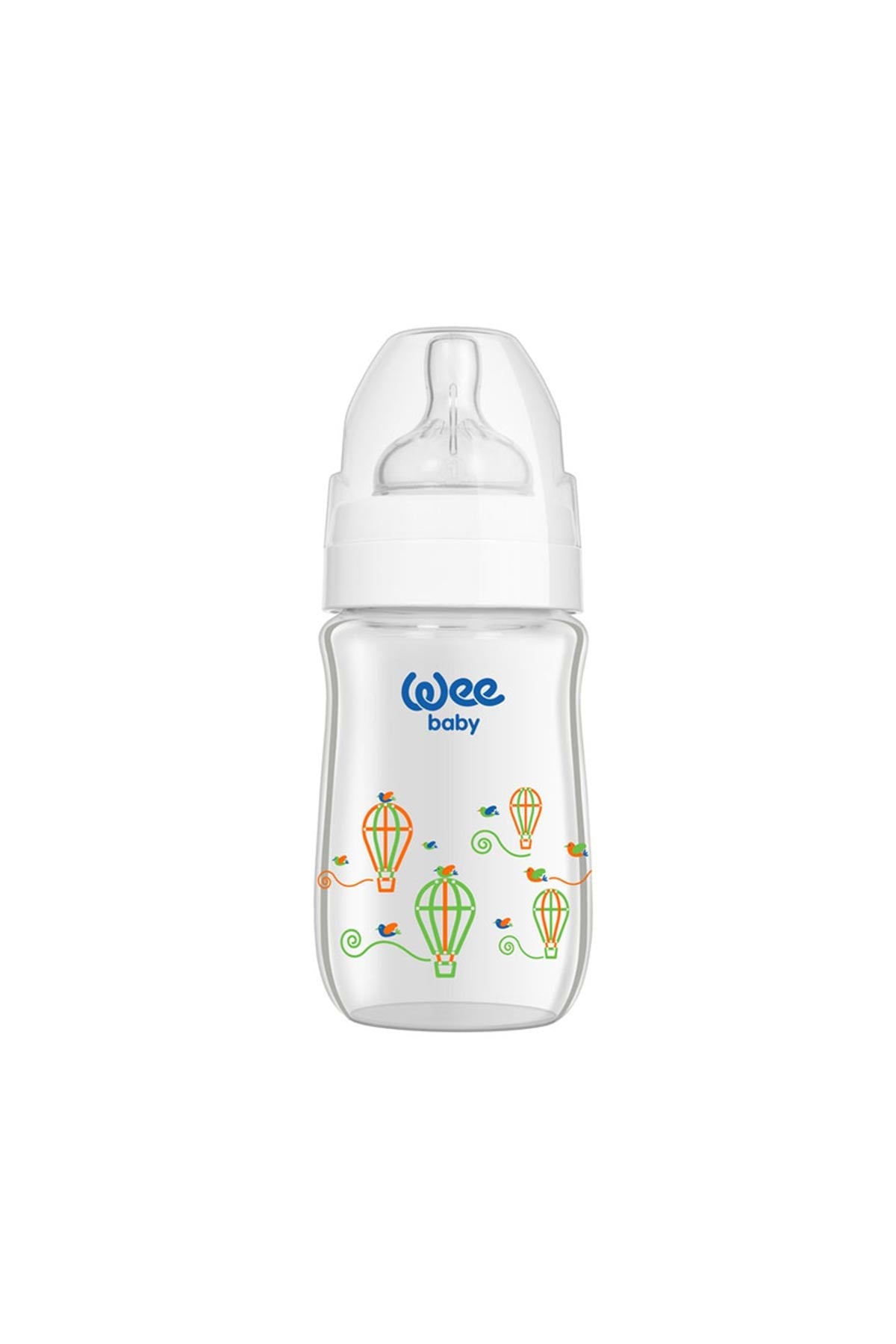 Wee Baby Klasik Plus Geniş Ağızlı Isıya Dayanıklı Cam Biberon 180 ml