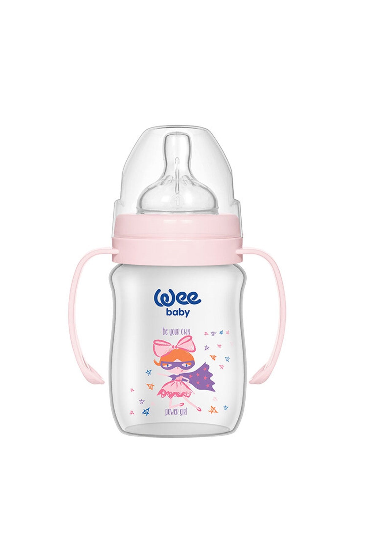 Wee Baby Klasik Plus Geniş Ağızlı Kulplu PP Biberon 150 ml