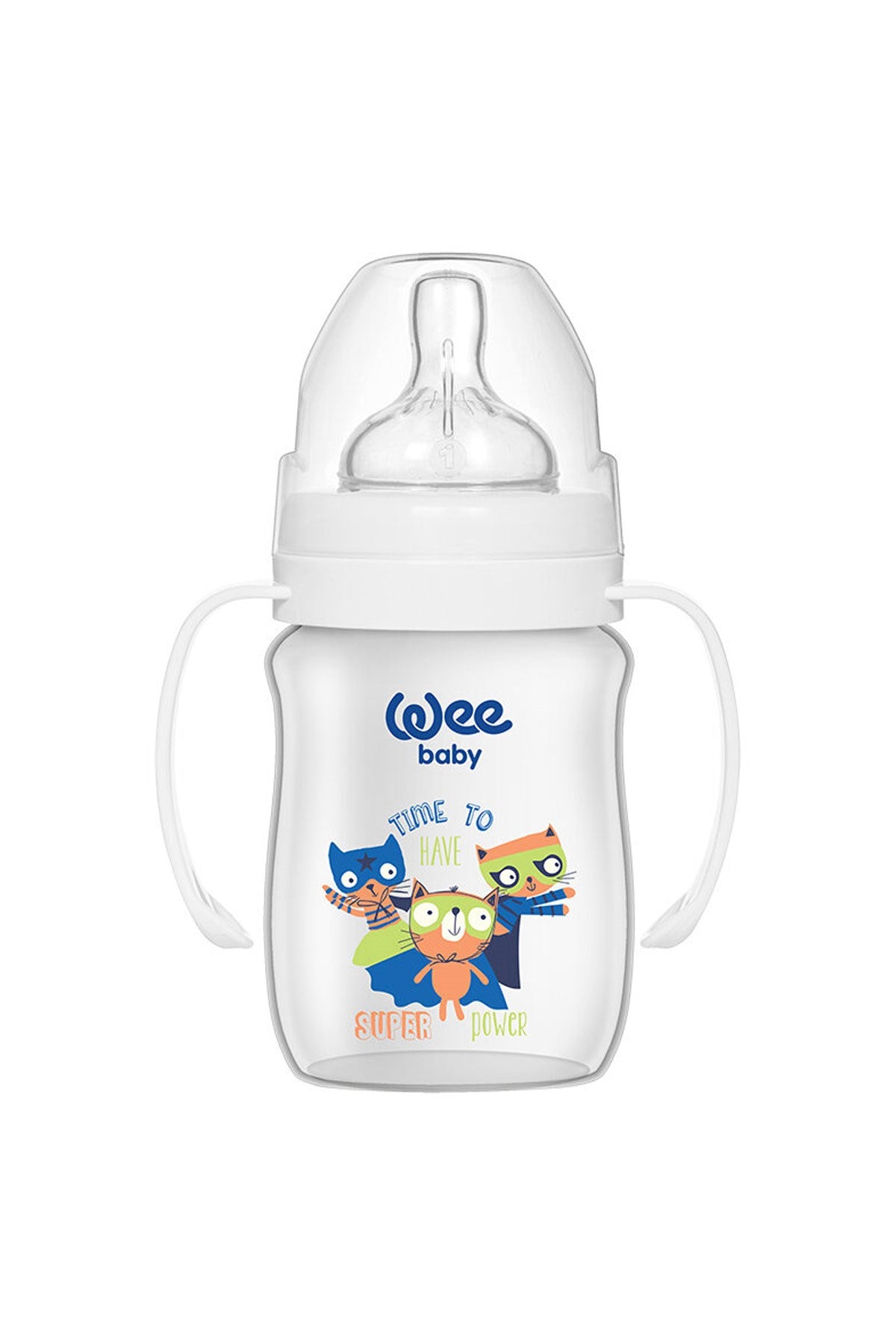 Wee Baby Klasik Plus Geniş Ağızlı Kulplu PP Biberon 150 ml