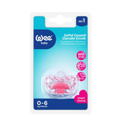 Wee Baby Şeffaf Desenli Damaklı Emzik No:1