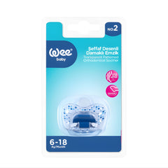 Wee Baby Şeffaf Desenli Damaklı Emzik No: 2