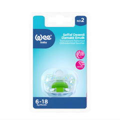 Wee Baby Şeffaf Desenli Damaklı Emzik No: 2