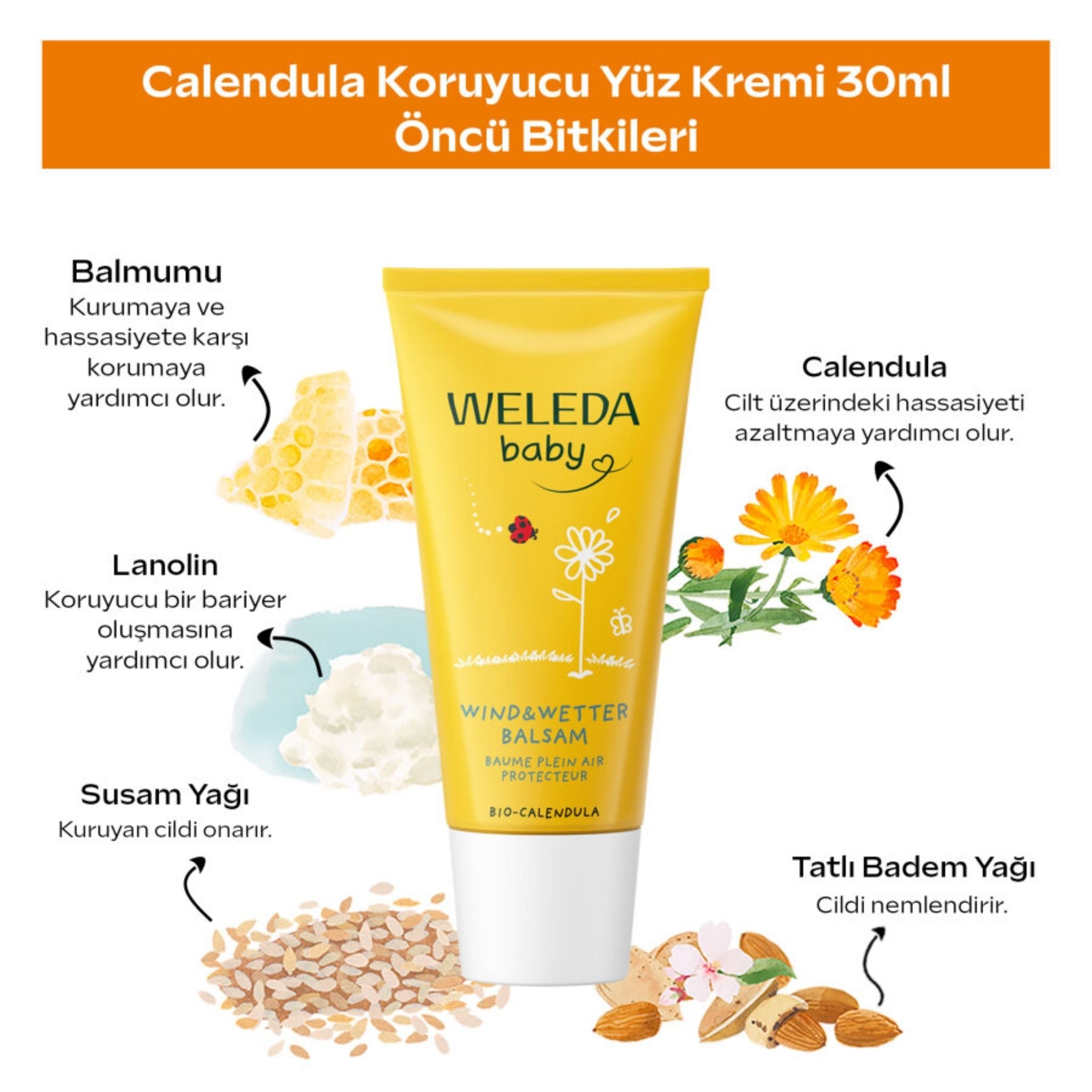 Weleda Calendula Koruyucu Organik Yüz Kremi 30ml