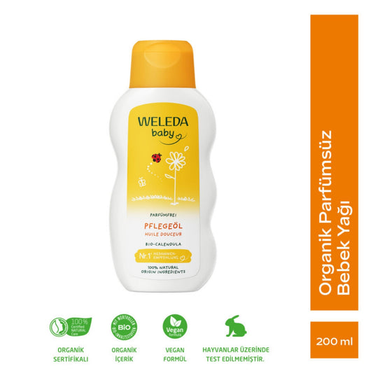 Weleda Calendula Organik Parfümsüz Bebek Yağı 200ml