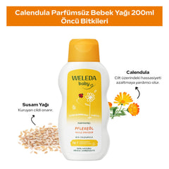 Weleda Calendula Organik Parfümsüz Bebek Yağı 200ml