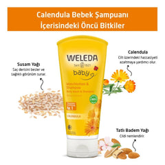 Weleda Calendula Organik Saç ve Vücut Şampuanı 200ml