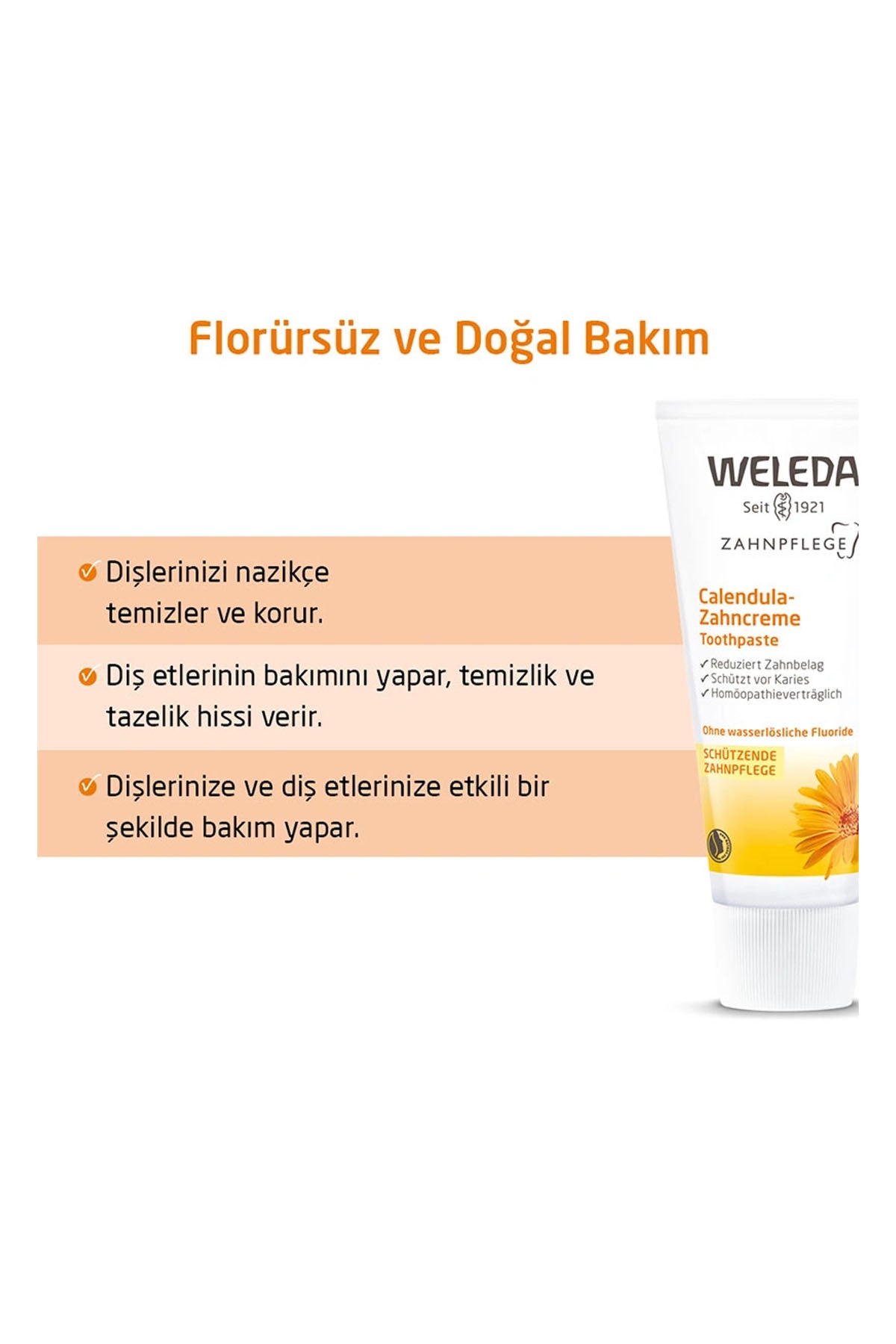 Weleda Calendula Özlü Organik Diş Macunu 75ml