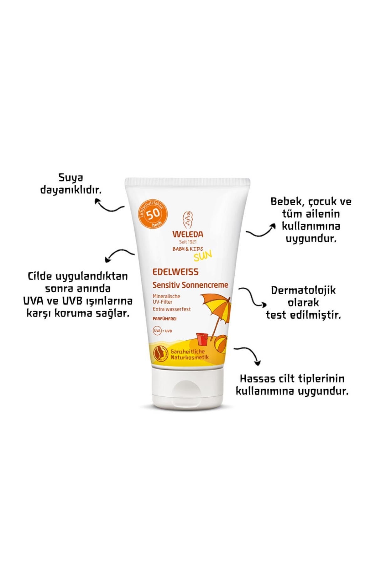 Weleda Edelweiss Organik Güneş Koruyucu Krem Spf50 50ml