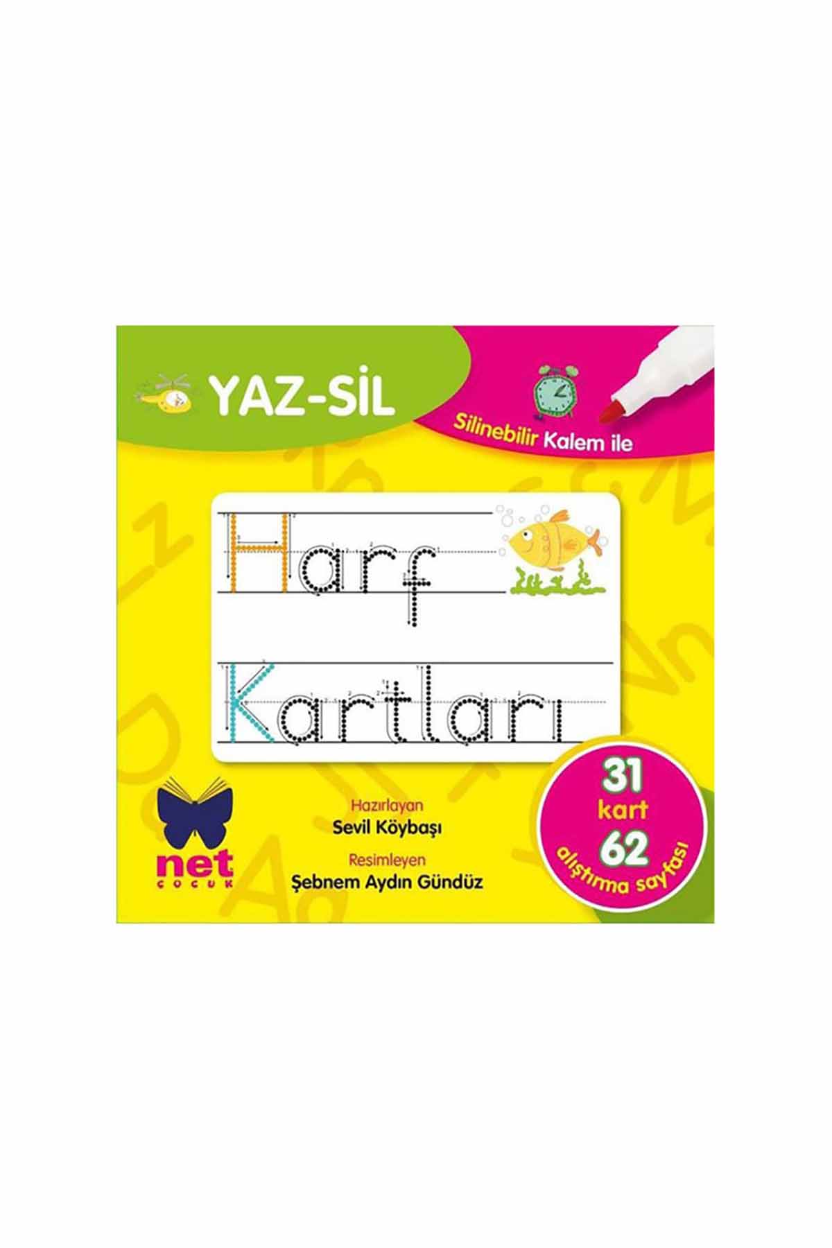 YAZ - SİL HARF KARTLARI