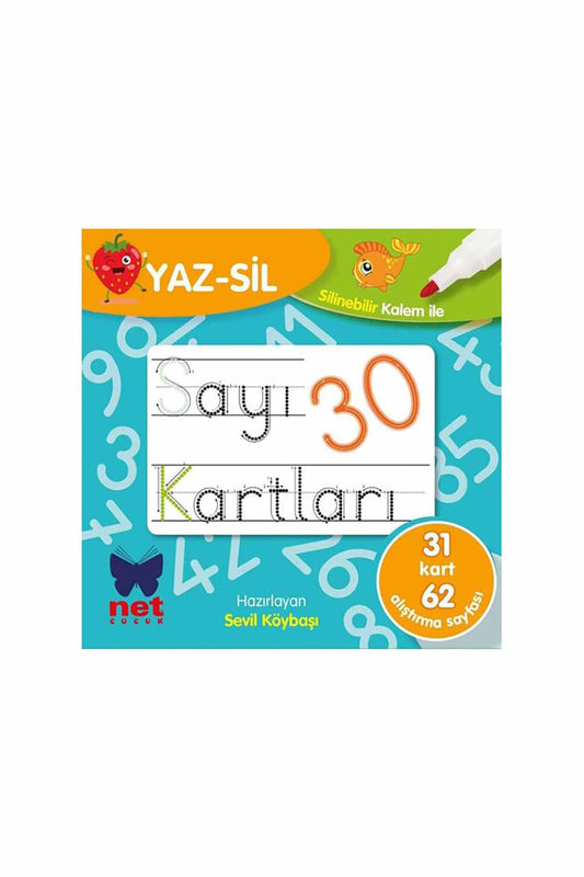 Net Kitap Yaz Sil Sayı Kartları - Welcome Baby